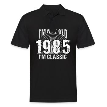 Vintage 1985 rétro 39 ans - je ne suis pas vieux, - Polo Homme - noir - Devant - Kai (181cm)