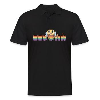 Les Bee An - Fierté lesbienne LGBT - Mais d’abord, - Polo Homme - noir - Devant - Kai (181cm)