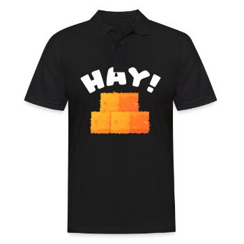 Hay Straw Farmer Hay Baling Farm Worker Farming - Männer Poloshirt - Schwarz - Vorne - Kai (181cm)