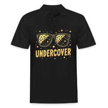 Undercover Speech - Funny Costume with Sun Bril - Men's Polo Shirt - black - Front - Kai (181cm)