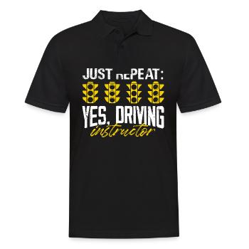 Driving Instructor Humor Design - Men's Polo Shirt - black - Front - Kai (181cm)