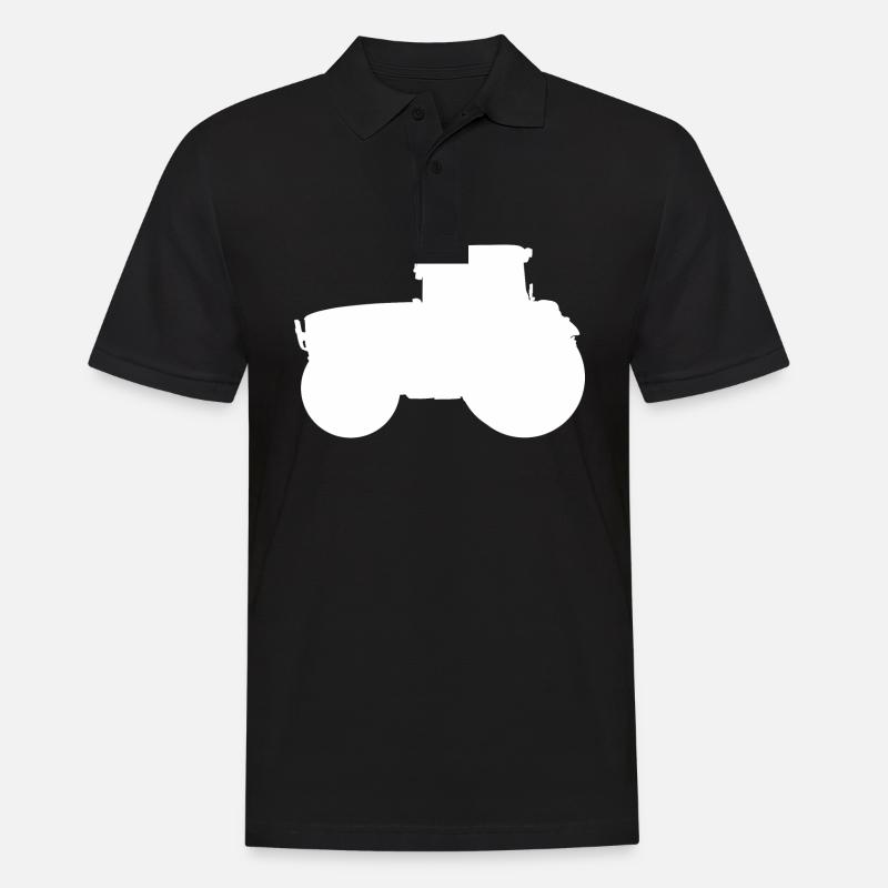 Traktor Trecker Ackerschlepper Schlepper - Männer Poloshirt - Schwarz