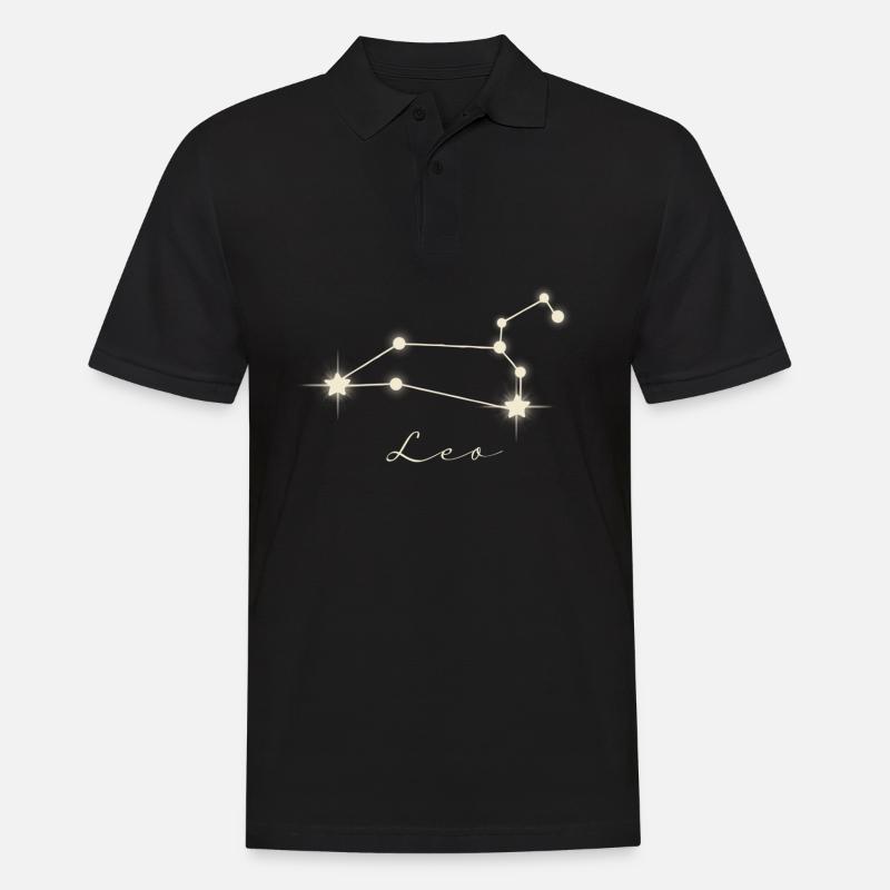 Sternzeichen Löwe - Männer Poloshirt - Schwarz