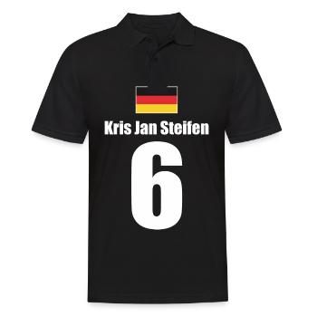 Deutschland Sauf Trikot Fußball Mallorca Urlaub - Männer Poloshirt - Schwarz - Vorne - Kai (181cm)