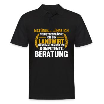 Landwirtschaft Bauer Landwirt - Männer Poloshirt - Schwarz - Vorne - Kai (181cm)