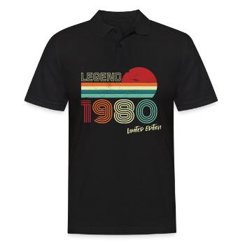 Legend 1980's Birthday Shirt Gift Anniversary - Men's Polo Shirt - black - Front - Kai (181cm)