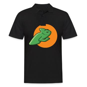 green chameleon lizard lizard reptile gift - Men's Polo Shirt - black - Front - Kai (181cm)