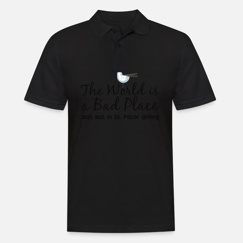 St. Peter Ording - Männer Poloshirt - Schwarz