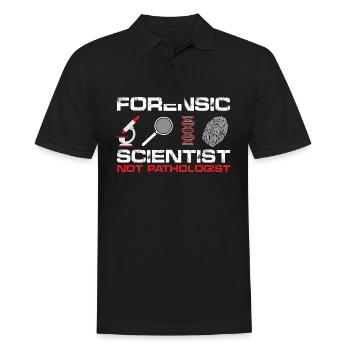 Forensic Scientist, Not Pathologist | Forensic - Männer Poloshirt - Schwarz - Vorne - Kai (181cm)