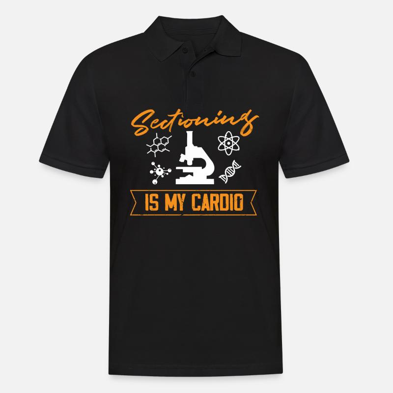 Sectioning is my cardio - Männer Poloshirt - Schwarz