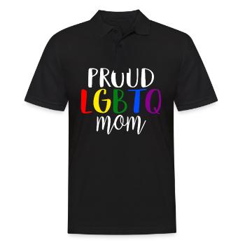 Proud LGBTQ Mom Bisexual Lesbian Gay Pride - Men's Polo Shirt - black - Front - Kai (181cm)