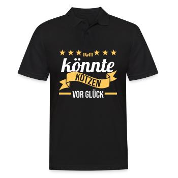 Je suis de si bonne humeur que je pourrais vomir - Polo Homme - noir - Devant - Kai (181cm)