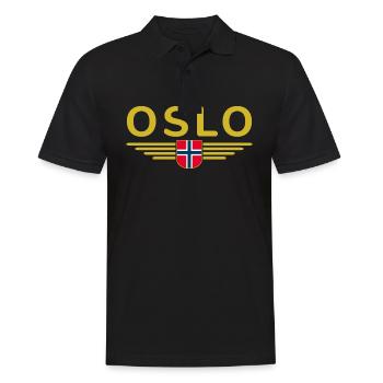 Oslo T-shirt for fans and Norway lovers - Men's Polo Shirt - black - Front - Kai (181cm)