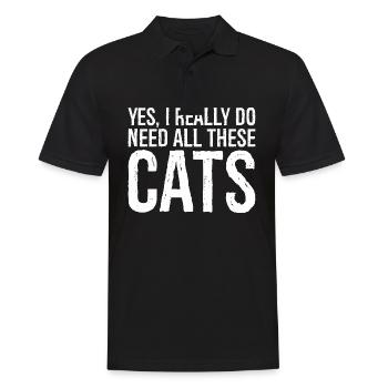 yes I really do need all these cats - Polo Homme - noir - Devant - Kai (181cm)