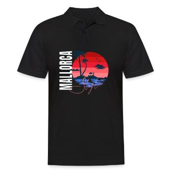 Style majorque – Sunset Vibes - Polo Homme - noir - Devant - Kai (181cm)