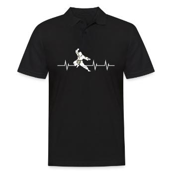 Battement de cœur martial - Polo Homme - noir - Devant - Kai (181cm)
