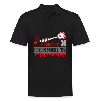 Geschenkidee für Dartspieler runder Geburtstag 30 - Männer Poloshirt - Schwarz - Vorne - Kai (181cm)
