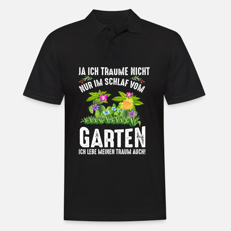Garten - Männer Poloshirt - Schwarz