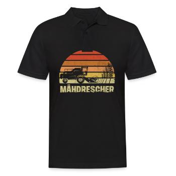 Hauptsache Voll Mähdrescher Saufen - Männer Poloshirt - Schwarz - Vorne - Kai (181cm)