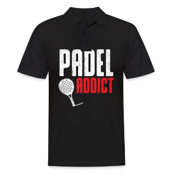 Padel Addict - Padel Tennis - Men's Polo Shirt - black - Front - Kai (181cm)
