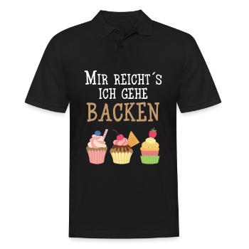Bäcker - Mir Reicht´s ich gehe Backen - Männer Poloshirt - Schwarz - Vorne - Kai (181cm)