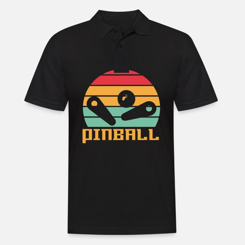 Flipper-Weinlese - Männer Poloshirt - Schwarz