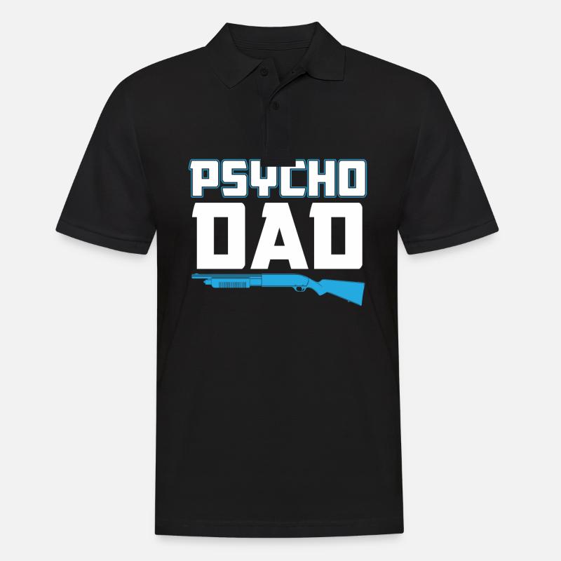 Psycho Dad - Vater Geschenkidee - Männer Poloshirt - Schwarz