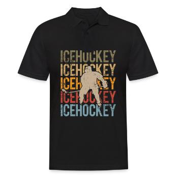 Icehockey Vintage - Eishockey Shirt - Männer Poloshirt - Schwarz - Vorne - Kai (181cm)