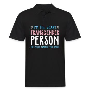 Scary transgender person media warned about - Men's Polo Shirt - black - Front - Kai (181cm)