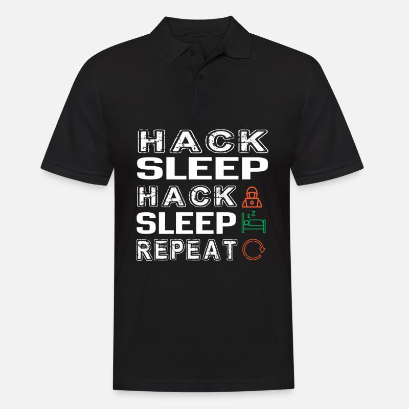 Hacker Hacking Programming Computer - Men's Polo Shirt - black