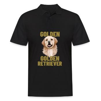 Golden Retriever cadeau de chien golden - Polo Homme - noir - Devant - Kai (181cm)