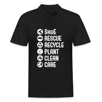 Environnement écologiste - Polo Homme - noir - Devant - Kai (181cm)