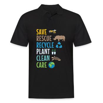Environnement écologiste - Polo Homme - noir - Devant - Kai (181cm)