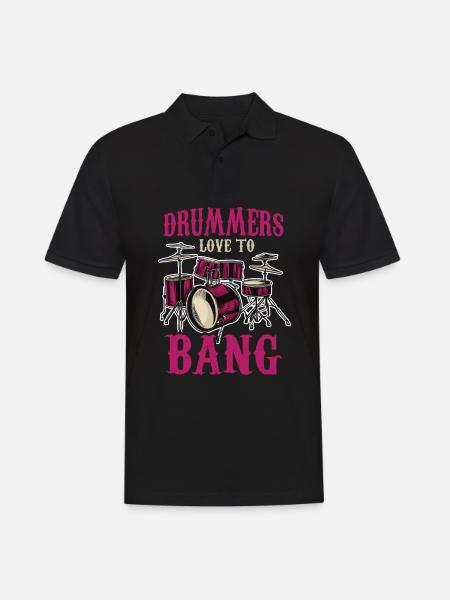 Drummer Drums - Men's Polo Shirt - black