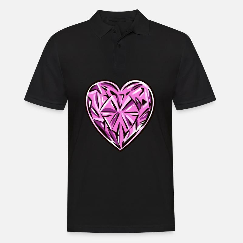 Diamant Edelstein - Männer Poloshirt - Schwarz