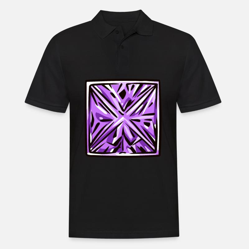 Diamant Edelstein - Männer Poloshirt - Schwarz