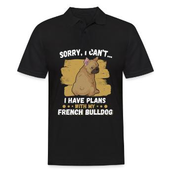 Français Bouledogue - Polo Homme - noir - Devant - Kai (181cm)