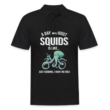 Octopus Octopus - Men's Polo Shirt - black - Front - Kai (181cm)