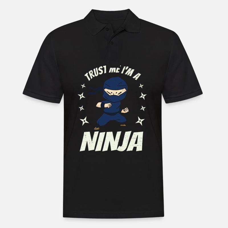 Ich bin ein Ninja - Männer Poloshirt - Schwarz