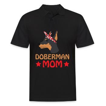 Doberman - Men's Polo Shirt - black - Front - Kai (181cm)