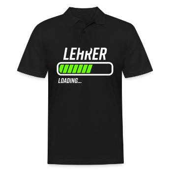 Lehrer Loading Ladebalken - Männer Poloshirt - Schwarz - Vorne - Kai (181cm)