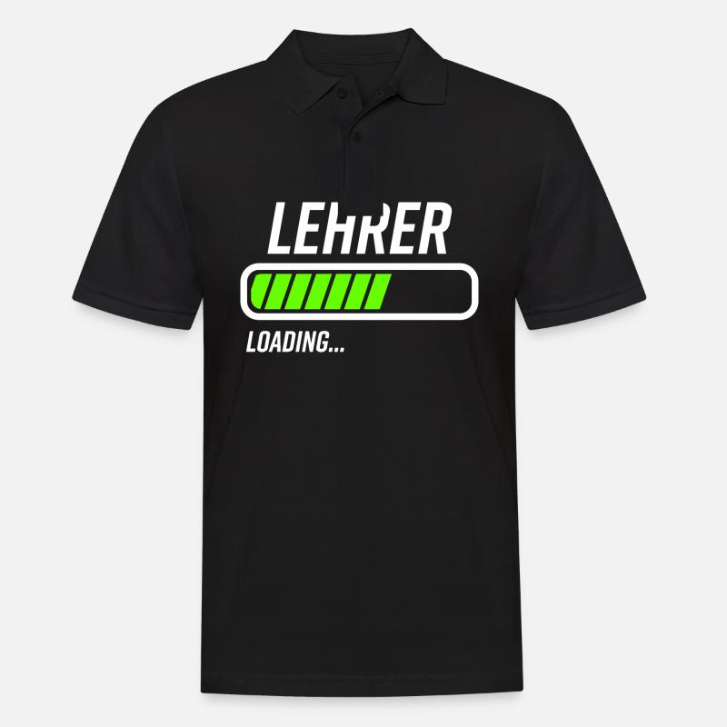 Lehrer Loading Ladebalken - Männer Poloshirt - Schwarz