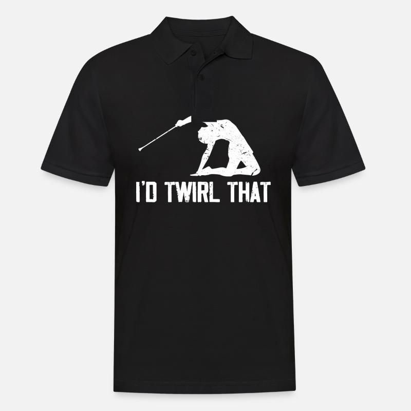 I'd twirl that - Männer Poloshirt - Schwarz