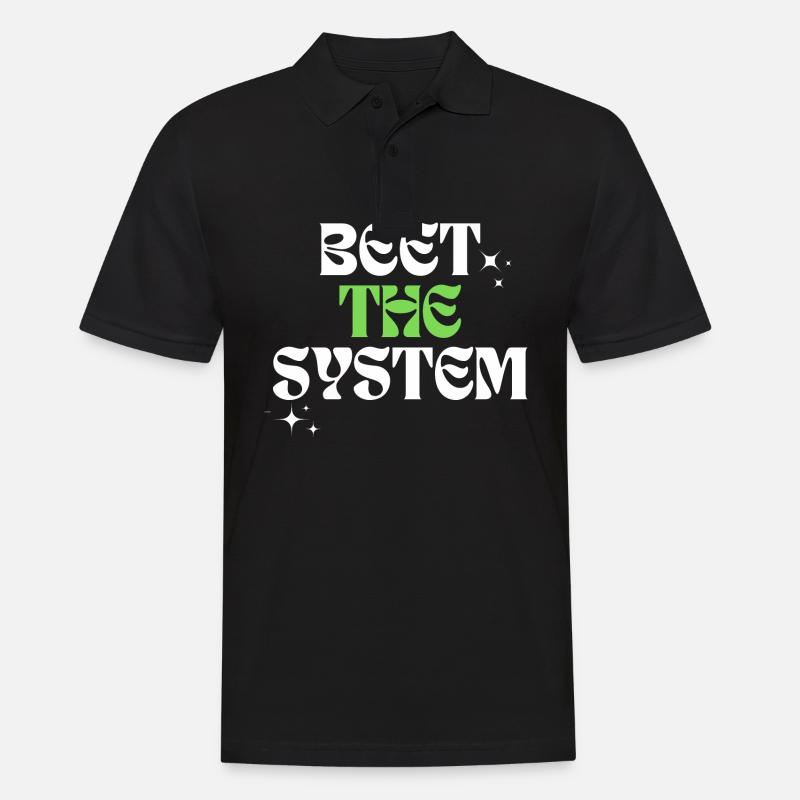 Beet the system - Männer Poloshirt - Schwarz