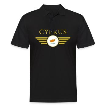 Ich liebe Zypern, Eleganz Stil Design T-Shirt - Männer Poloshirt - Schwarz - Vorne - Kai (181cm)