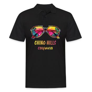 Chino Hills, Californie - Lunettes de soleil colorées - Polo Homme - noir - Devant - Kai (181cm)