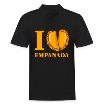 I Love Empanada South American Hispanic Food - Men's Polo Shirt - black - Front - Kai (181cm)