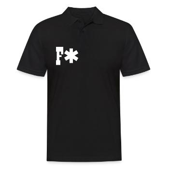 F* - Männer Poloshirt - Schwarz - Vorne - Kai (181cm)