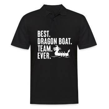 Meilleure équipe de bateau-dragon de tous les temps Équipage de canotage - Polo Homme - noir - Devant - Kai (181cm)