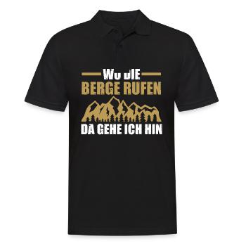Bergsteiger Wandern Wanderer Klettern Bergsteigen - Männer Poloshirt - Schwarz - Vorne - Kai (181cm)